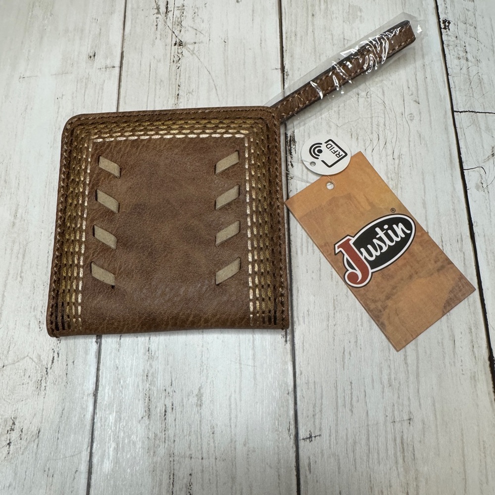Justin Boots Brown Leather Wallet/Wristlet